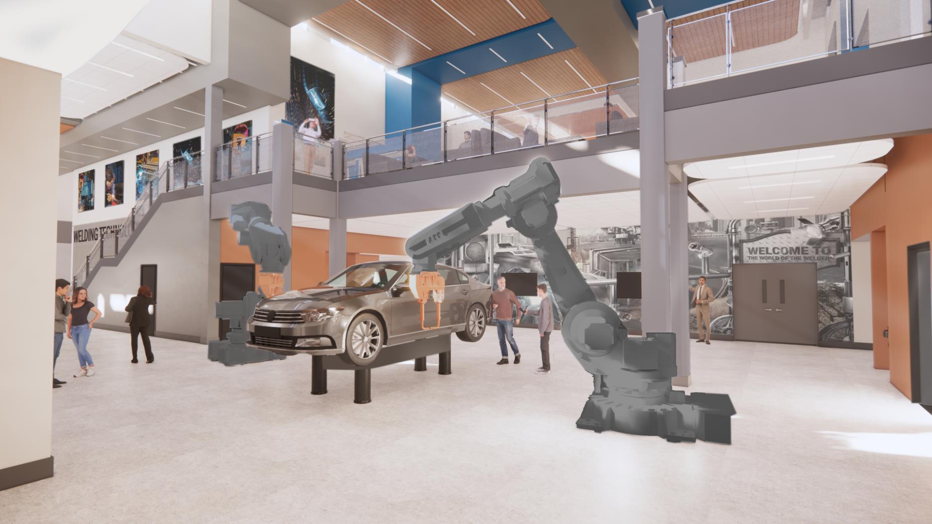 Welding center commons area rendering