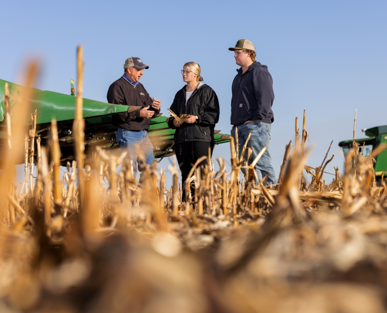 Agriculture students and instructor
